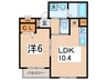 ガーデンコート 1LDKの間取り