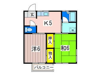 間取図 ツ－ワイハイツ