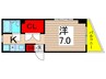 ドエル亀有 1Kの間取り