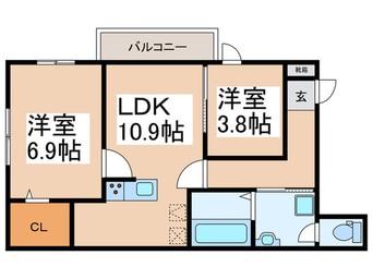 間取図 仮）DPaina市ヶ尾町