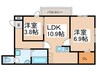 DPaina市ヶ尾町 2LDKの間取り