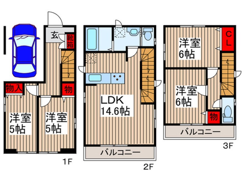 間取図 Ｋｏｌｅｔ日進#３６