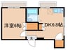 東栄ビル 1DKの間取り