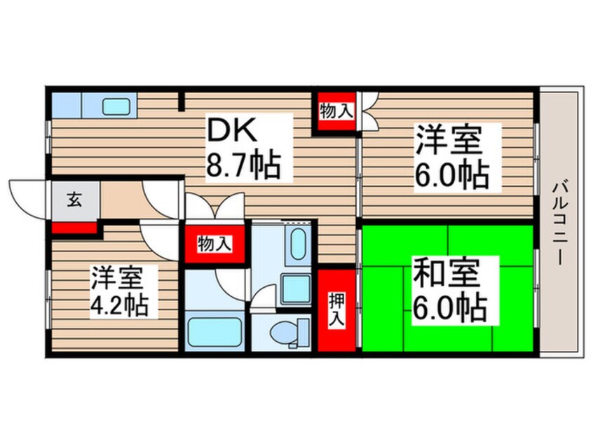 間取図 ペルデュールミキ