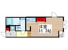 コスモリード東高円寺レジデンス 1Rの間取り