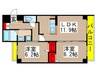 Ｌａ　ｍｉａ　ｃａｓａ 2LDKの間取り