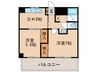 京美ビル 2DKの間取り