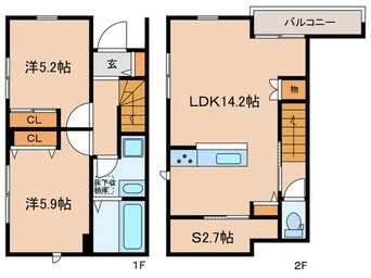 間取図 コルザ八雲