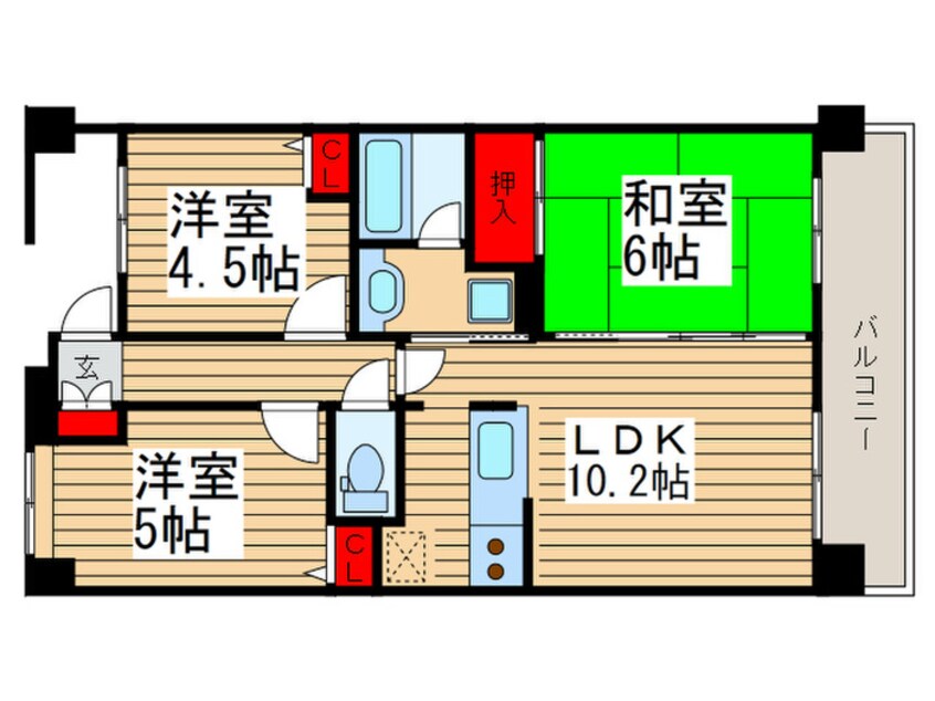 間取図 ラ・フォーレ21