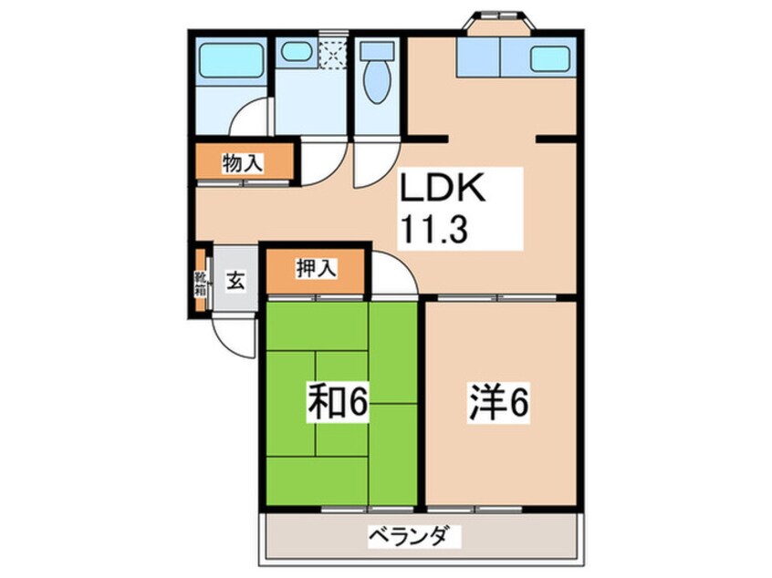 間取図 ハイツKAM