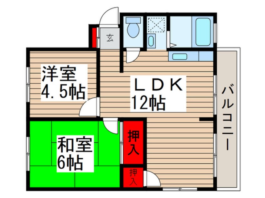 間取図 ジュネスＡ棟