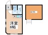 ユナイト塩浜スカイラブ 1Rの間取り