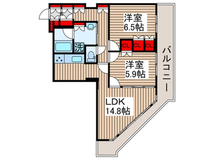 間取図 豊洲シエルタワー(20F)
