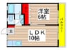 パナハイツ清田 1LDKの間取り