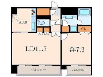 間取図 ラポ－ル三田