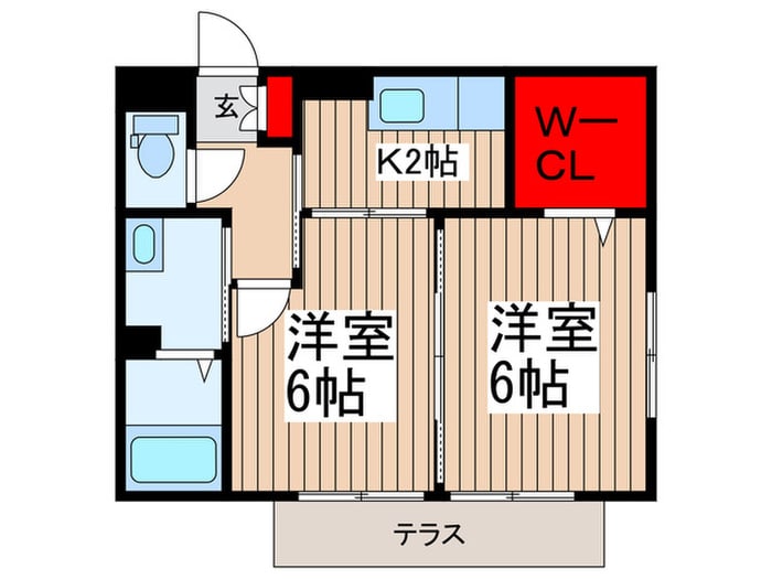 間取り図 クレール岩瀬