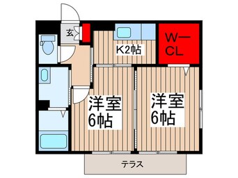 間取図 クレール岩瀬