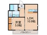 ラフィネ 1LDKの間取り