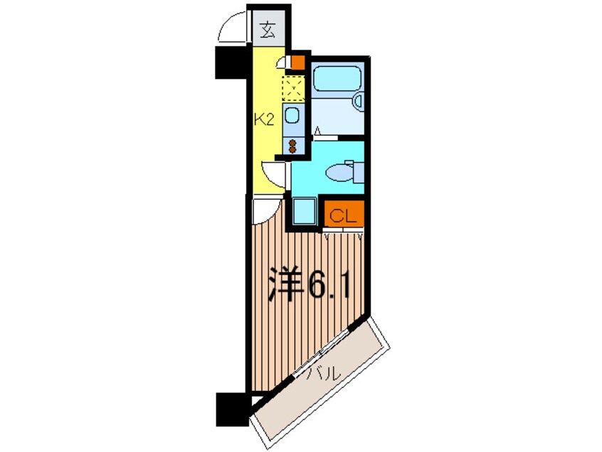 間取図 ガラステージ目黒不動前(603)