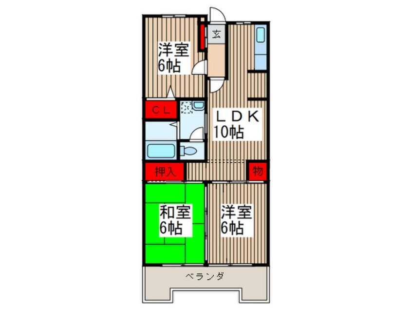 間取図 サンモ－ルヒル