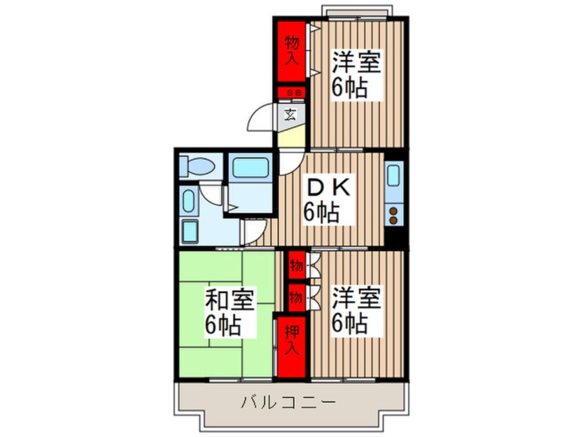 間取図 プレジデント深田