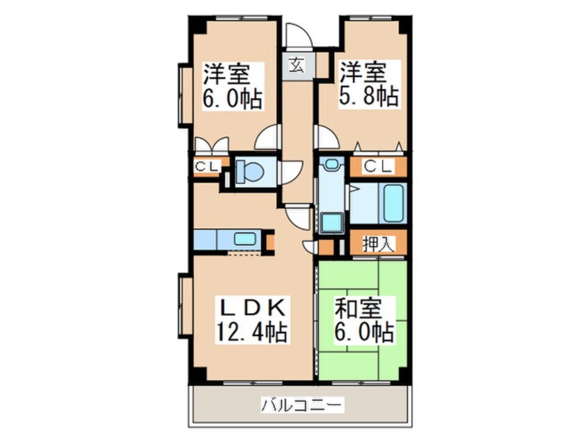 間取図 サニーコート参番館