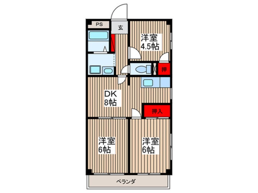 間取図 プラザ長島