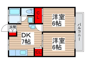 間取図 グレース八柱