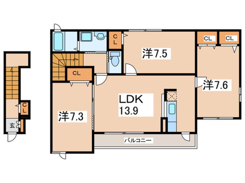 間取図 フェアルージュMK