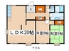 ファミール海老名 2LDKの間取り