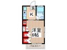 ふじたハイツ 1Kの間取り