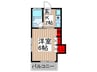 ふじたハイツ 1Kの間取り