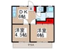 ハイツ中村 2DKの間取り