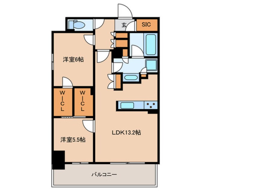 間取図 パークアクシス新宿百人町