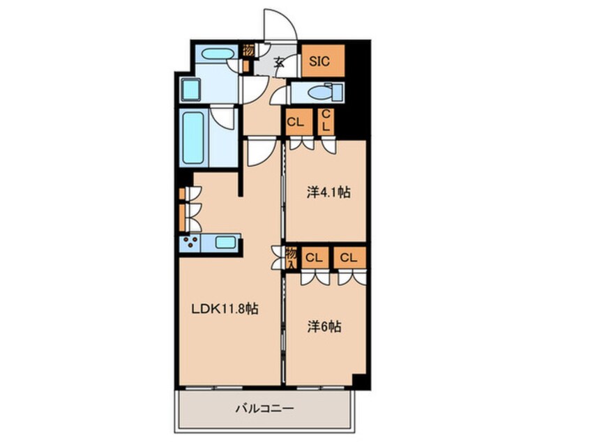 間取図 パークアクシス新宿百人町