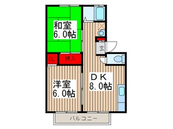 間取図 Ｋｓステ－ジ市川