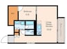 フォーリア西麻布CASA 1LDKの間取り