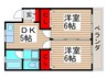 藤井マンション 2DKの間取り
