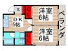 藤井マンション 2DKの間取り