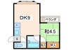 スカイハウス野比 1DKの間取り