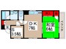 コートヴィラ 1DK+Sの間取り