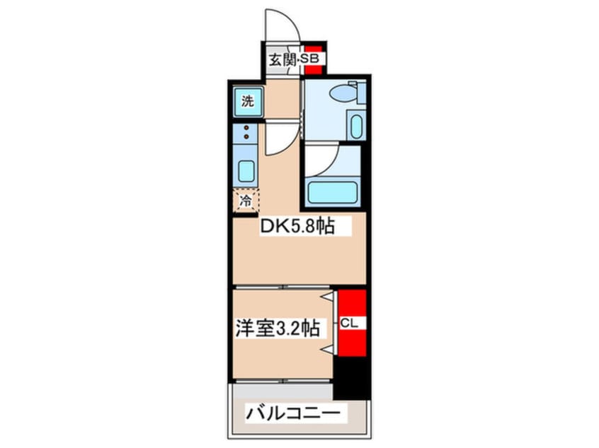 間取図 S-RESIDENCE両国serea