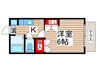 シャルムＦ１ 1Kの間取り