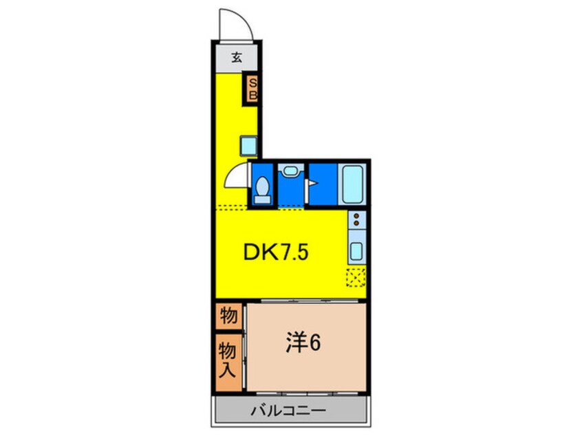 間取図 スカイフラット１０(3Ｆ-9Ｆ)