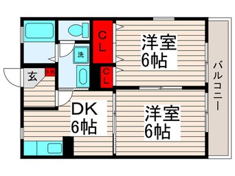 間取図 メゾン・クレ－ルＢ