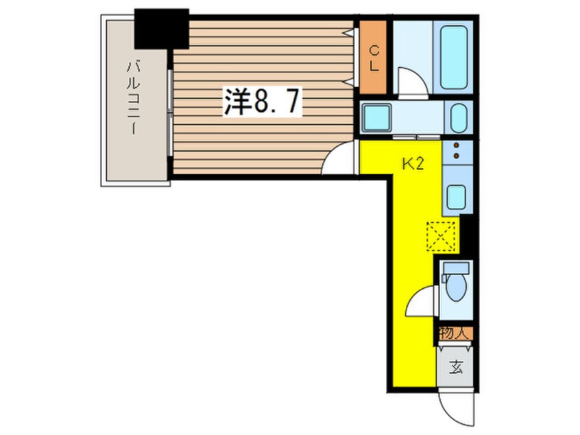 間取図 レジディア新川(203)