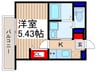 スフィーダⅠ 1Kの間取り