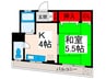 中村ビル 1Kの間取り