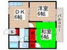 アーバンコート　サン 2DKの間取り