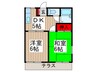 グランハイム松岡 2DKの間取り